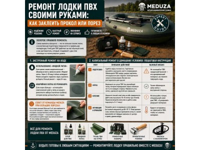 Ремонт човна ПВХ своїми руками: Як заклеїти прокол або поріз