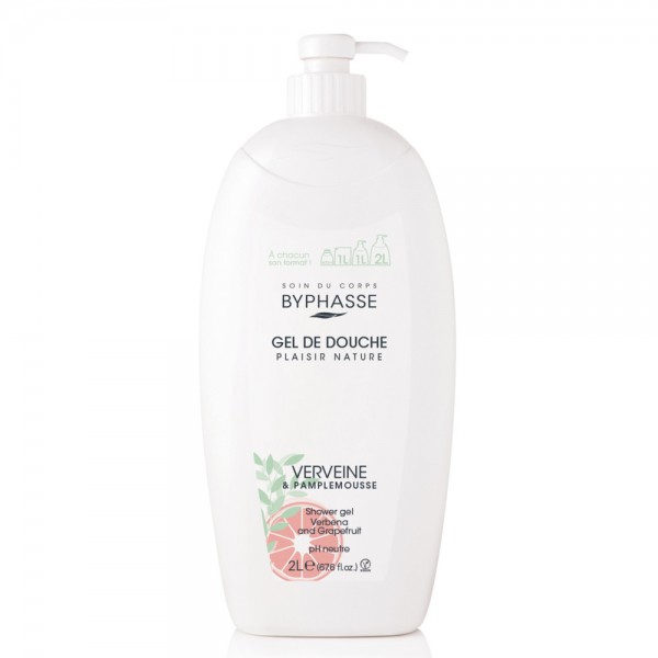 Byphasse Боді Плезир Гель для душу 2л Вербена та Грейпфрут