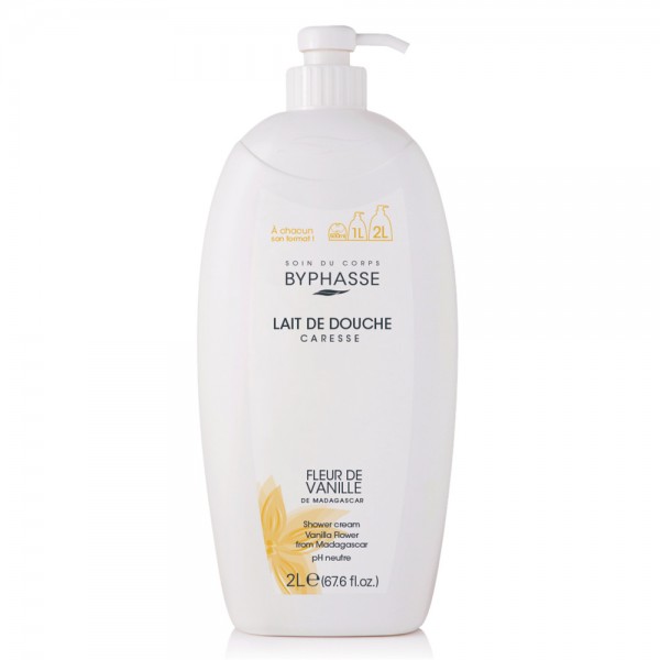 Byphasse Боді Крем для душу 2л Квіти Ванілі—незабутня ніжність для вашої шкіри.