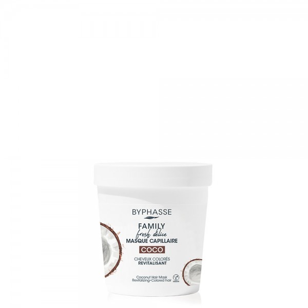 Byphasse Фемілі Маска для волосся Кокос - догляд для живлення і зволоження волосся