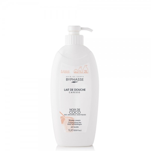 Byphasse Боді Крем для душу 1л Кокос – Ніжний догляд і аромат тропіків