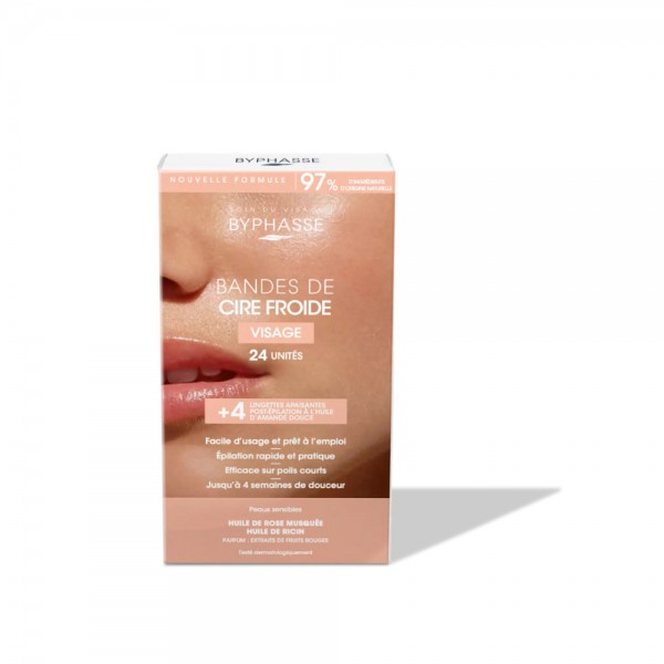 Byphasse Боді Смужки для депіляції обличчя та чутливих зон 24+4