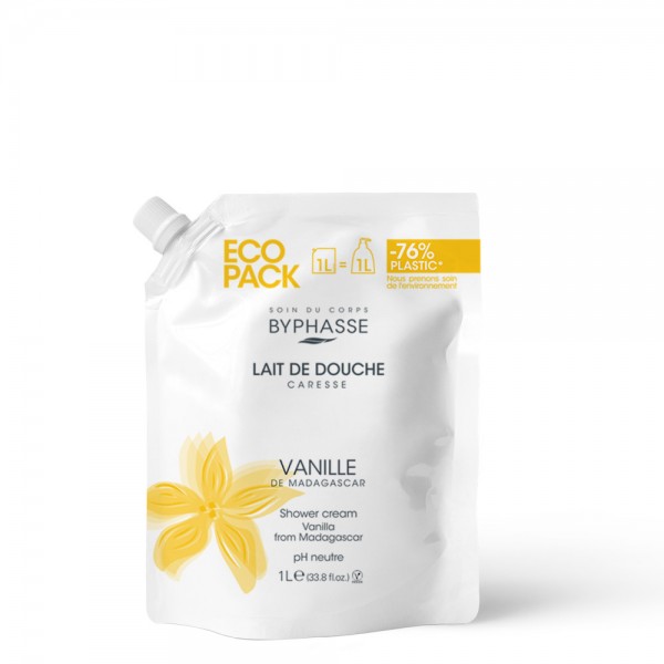 Byphasse Боді Крем для душу 1л Ваніль Екопак