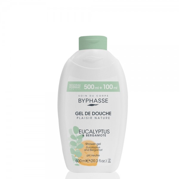 Byphasse Боді Плезир Гель для душу 600мл з Евкаліптом та Бергамотом