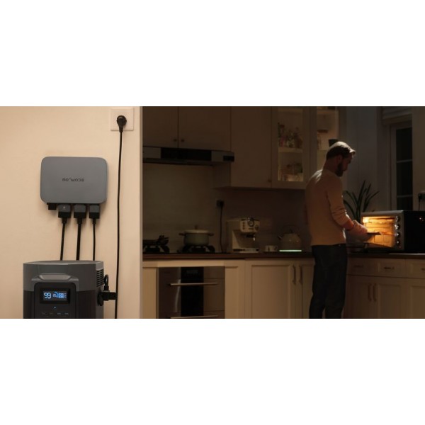 Комплект энергонезависимости EcoFlow PowerStream – микроинвертор 600W + зарядная станция Delta Max 2000