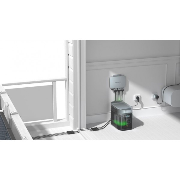 Комплект энергонезависимости EcoFlow PowerStream – микроинвертор 600W + зарядная станция Delta Max 2000