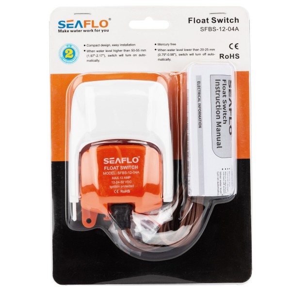 Поплавковый выключатель помпы SEAFLO 12 Ампер (SFBS-12-04A)