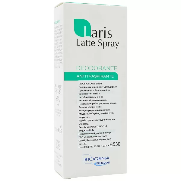 Антиперспирант-дезодорант / LARIS SPRAY / Biogena