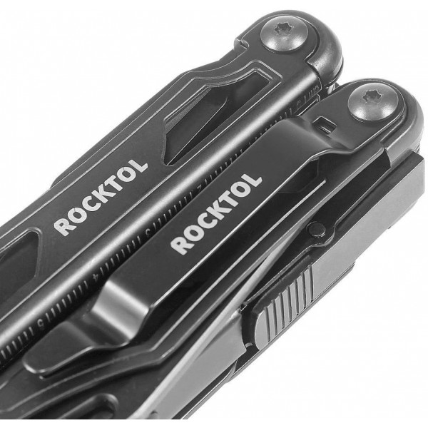 Нож-мультитул Rocktol 12-в-1 в кожаном чехле (ST02B)