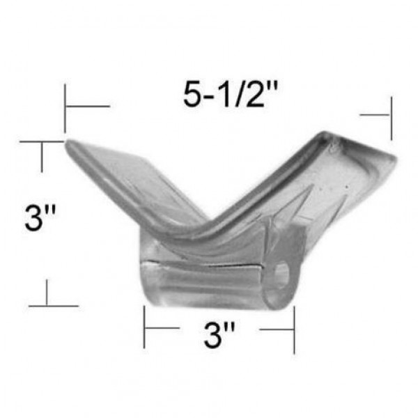 Блокирующий упор Easterner 5-1/2 × 3” черный C11303B