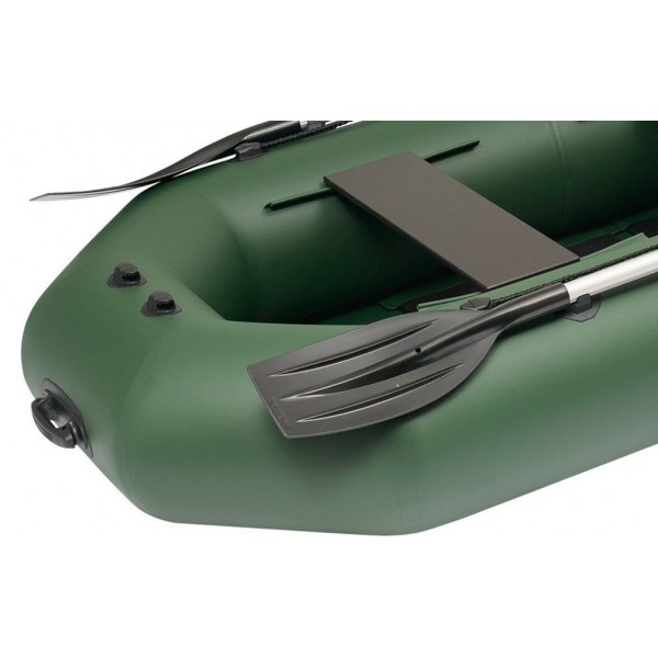 Надувная гребная лодка Колибри К-260Т (Kolibri K-260T) без настила, зелёная