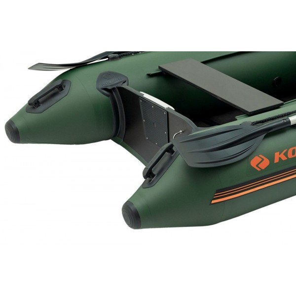 Надувная лодка Колибри KM-280D Профи (Kolibri KM-280D Профи) — моторная килевая слань-книжка, зелёная