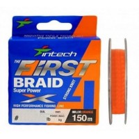 Шнур плетеный Intech First Braid X4 Orange 100m#0.3 6lb/2.72kg (FS0641985)