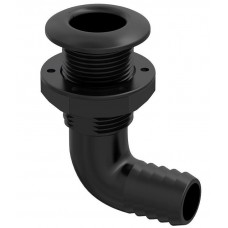 Сливной штуцер угловой с обратным клапаном Seaflo SFTH2 3/4”, nylon+GF, черный (SFTH2-0750-02V)