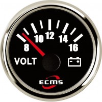 Вольтметр ECMS черный PMV2-BS-8-16 (800-00059)
