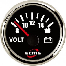Вольтметр ECMS черный PMV2-BS-8-16 (800-00059)