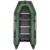 Надувная лодка Колибри КМ-360Д Профи (Kolibri KM-360D Профи) моторная килевая фанерный пайол, зелёная