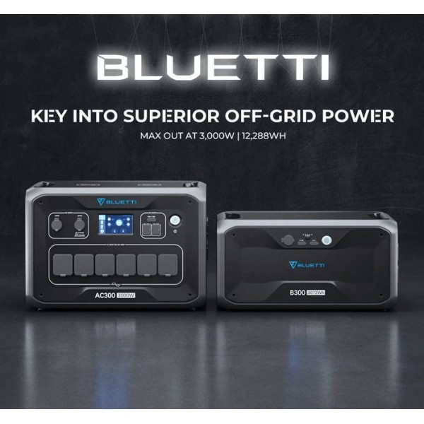Резервный домашний аккумулятор 3000 Вт Bluetti AC300+B300