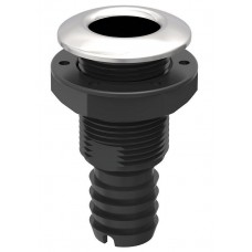Сливной штуцер Seaflo SFTH3 1-1/4”, nylon+GF, черный с нержавеющим кольцом (SFTH3-1250-01)