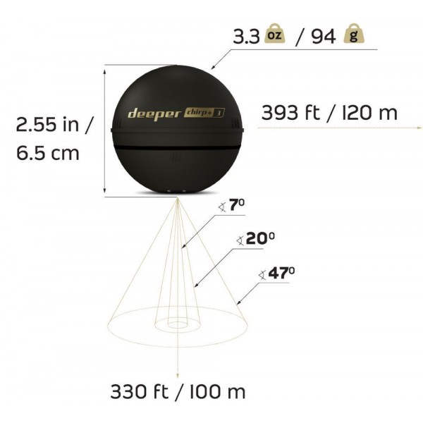 Эхолот Deeper Smart Sonar Chirp+ 3 Power Bundle