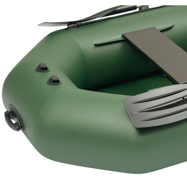 Надувная лодка Kolibri K-290T: гребная без настила, зелёная