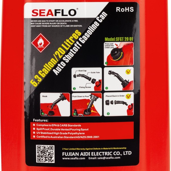 Топливная канистра Seaflo 20 л. (SFGT-20-01 20L)