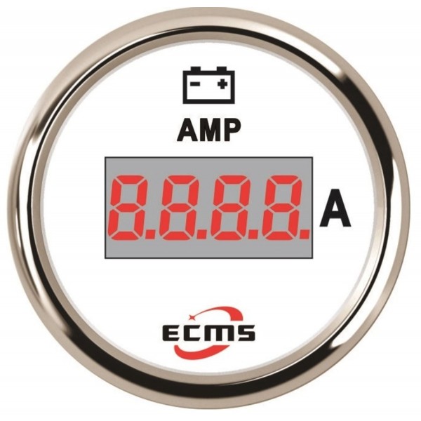 Цифровой амперметр ECMS PEA-WS±150A 52 мм, белый (800-00166)