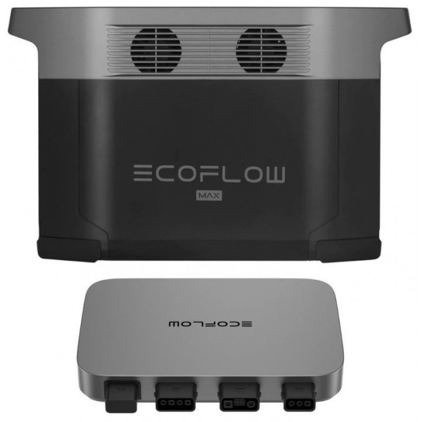 Комплект энергонезависимости EcoFlow PowerStream – микроинвертор 600W + зарядная станция Delta Max 2000 + 2 x 400W стационарные солнечные панели