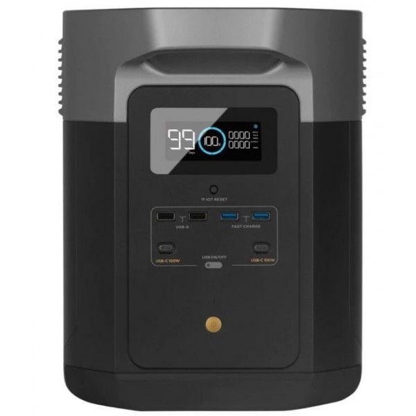 Комплект энергонезависимости EcoFlow PowerStream – микроинвертор 600W + зарядная станция Delta Max 2000 + 2 x 400W стационарные солнечные панели