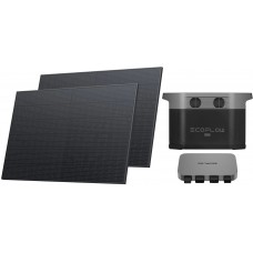 Комплект энергонезависимости EcoFlow PowerStream – микроинвертор 600W + зарядная станция Delta Max 2000 + 2 x 400W стационарные солнечные панели