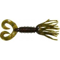 Силикон Big Bite Baits Double Tail Skirted Grub 5" Pumpkin PPR GREEN 8 шт (1838.01.09)
