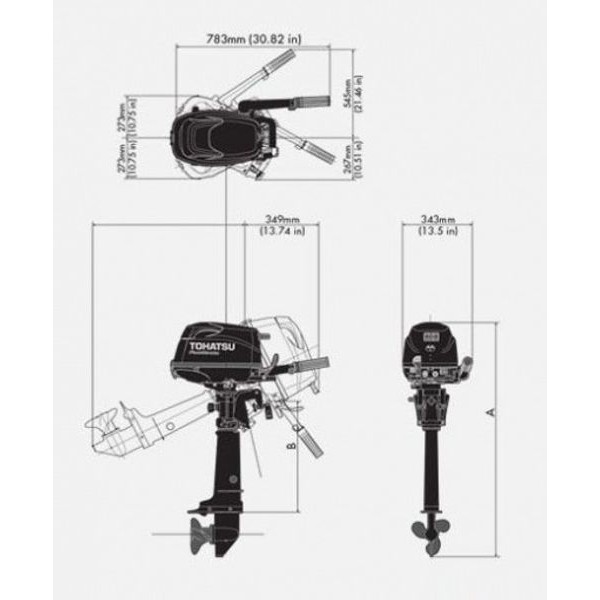 Лодочный мотор Tohatsu MFS6DD S