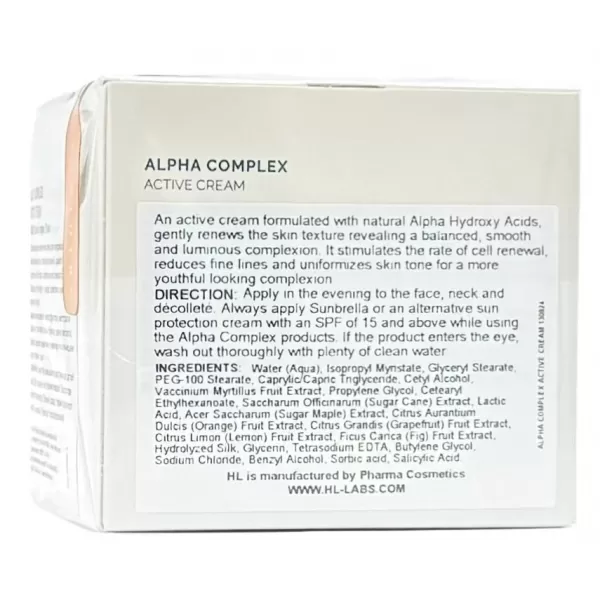 Активный крем с АНА / ALPHA COMPLEX ACTIVE CREAM / Holy Land