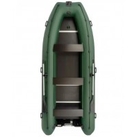Надувная лодка Колибри КМ-450ДСЛ (Kolibri KM-450DSL) моторная килевая фанерный пайол, зелёная