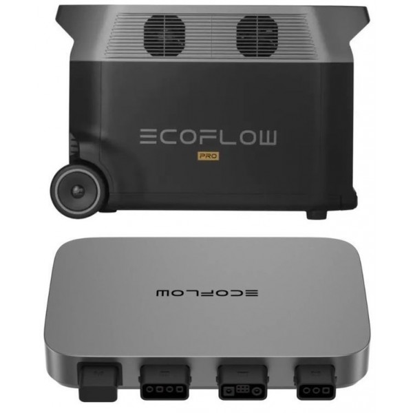 Комплект энергонезависимости EcoFlow PowerStream – микроинвертор 800W + зарядная станция Delta Pro + 2 x 400W стационарные солнечные панели