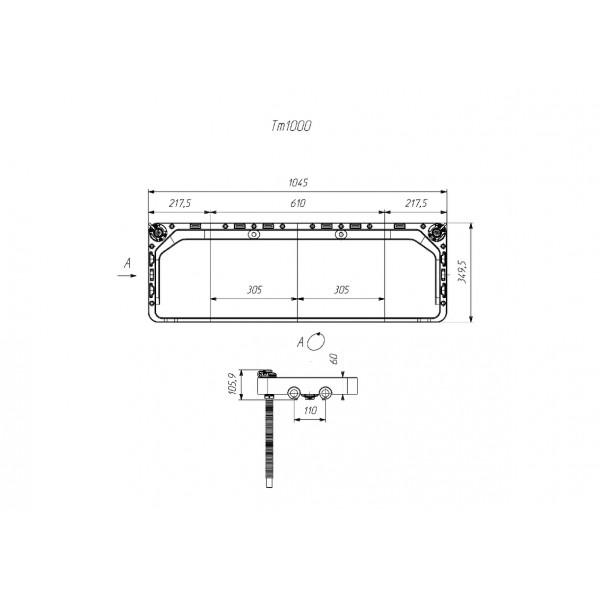 Модульный стол для лодок FASTEN, XL (Tm1000-1)