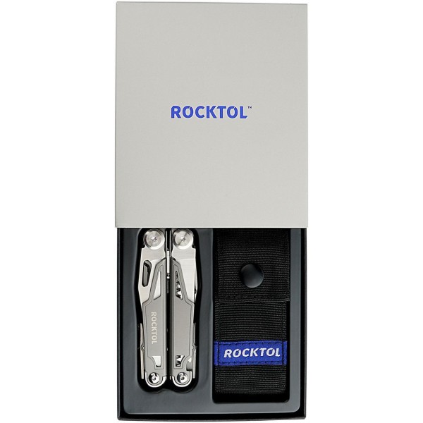 Мультитул Rocktol 19-в-1 с титановым покрытием и нейлоновым чехлом в подарочной коробке (SK02)