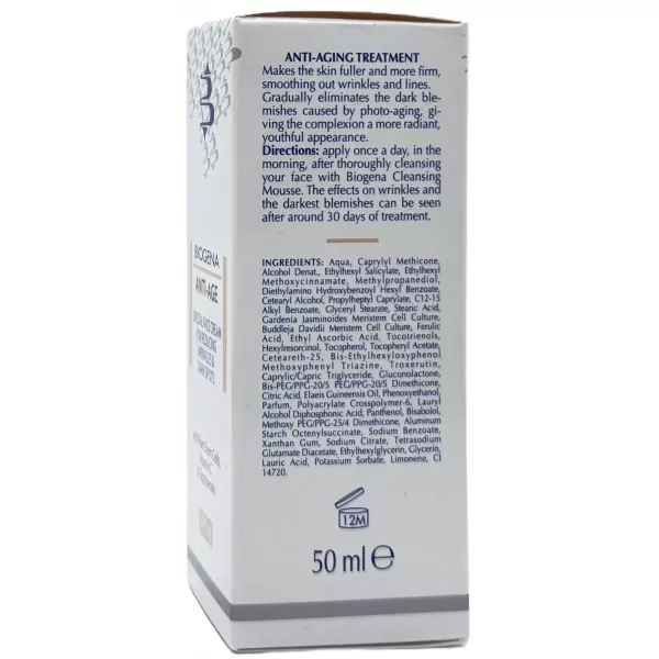 Крем против морщин и пигментных пятен / ANTI AGE SPF15 / Biogena