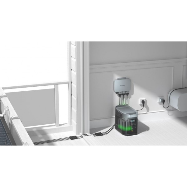 Комплект энергонезависимости EcoFlow PowerStream – микроинвертор 600W + зарядная станция Delta Pro + 2 x 400W стационарные солнечные панели