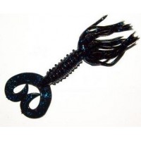Силікон Big Bite Baits Double Tail Skirted Grub 5" Black Blue Flake 8 шт (1838.01.14)