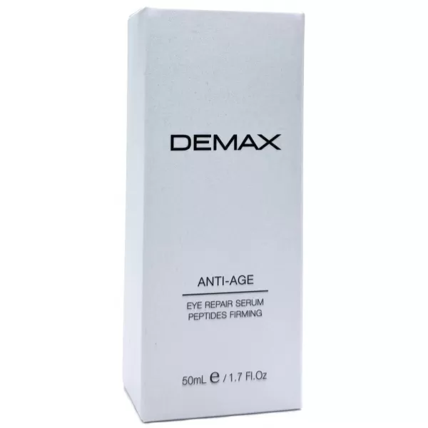 Корректирующая сыворотка лифтинг от отеков и темных кругов под глазами с пептидами / Eye repair serum / Demax