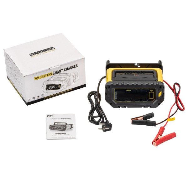 Заряджання HT-RC 26A Smart Battery Charger for Cars Motorcycles 12V/25A 24V/13A 7-Stage Automatic 240W AC Port PD for PB LiFePO4 Lead-Acid (HT-RC C26A)