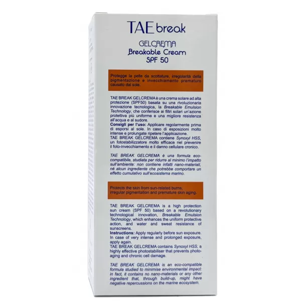 Солнцезащитный крем-гель для лица и тела SPF50 / TAE BREAK GEL CREMA SPF50 / Biogena