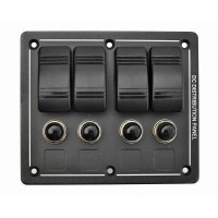 Панель RYE на 4 перемикачі автомат 86х102мм ROCKERS (HF60-104B)