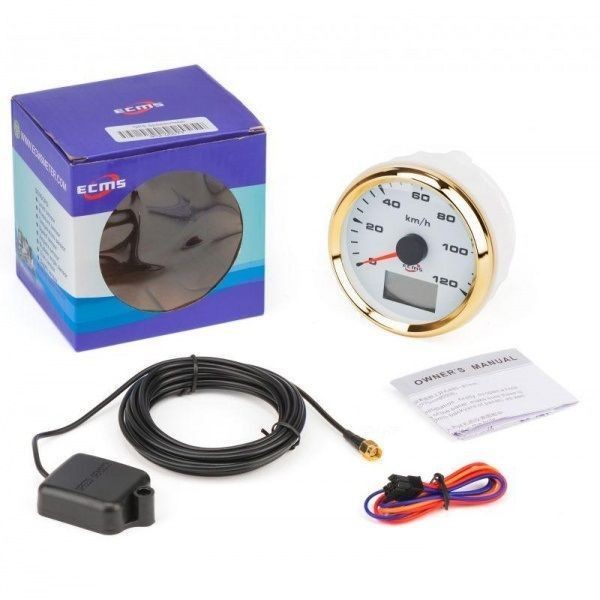 GPS спидометр ECMS белый HMG3-WG-120KL (902-00077)
