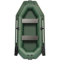 Надувная лодка Колибри К-280СТ (Kolibri K-280CT) гребная без настила, зелёная