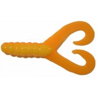 Силикон Big Bite Baits Twin Tail Grub 2" Orange/Yellow 10 шт