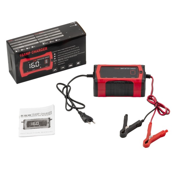Зарядка HT-RC 12V 16A / 24V 10A Car Battery Charger Lithium LiFePO4 AGM GEL Lead-Acid Batteries (HT-RC 16A)