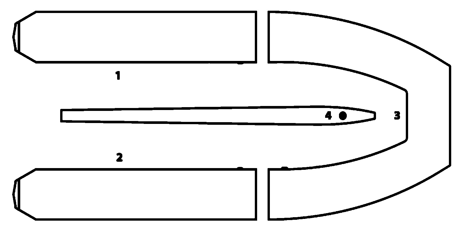 Отсеки лодки Колибри KM-300DSL серии Sea Line